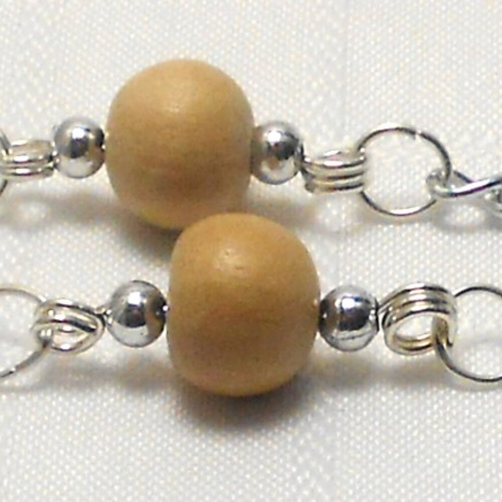 No. 53- Two handmade eyeglass chains, silver color